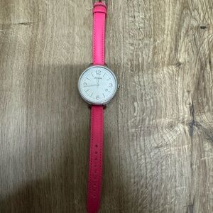 Fossil Watch with Pink Leather Strap
